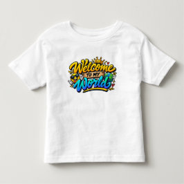 Welkom in mijn wereld – Kleurrijke creatieve typog Kinder Shirts