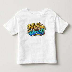 Welkom in mijn wereld – Kleurrijke creatieve typog Kinder Shirts