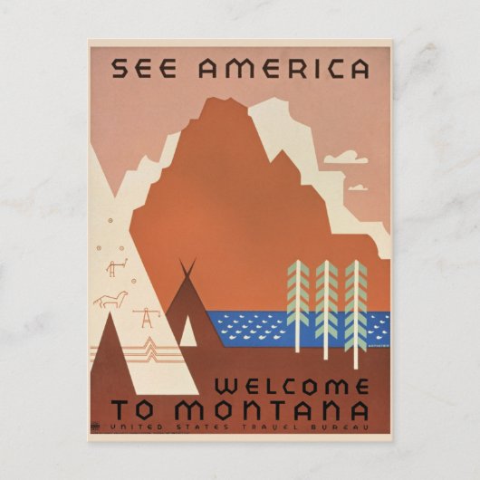 Welkom in Montana Briefkaart (Voorkant)