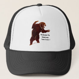 Welkom in Montana laat nu Grizzly Beer Art Trucker Pet
