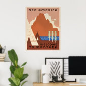 Welkom in Montana Poster (Thuiskantoor)