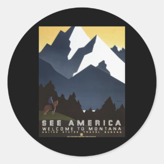 Welkom in Montana Ronde Sticker