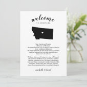 Welkom in Montana | Wedbrief en reisroute (Staand voorkant)