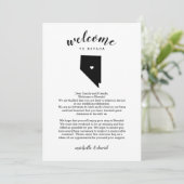 Welkom in Nevada | Wedbrief en reisroute (Staand voorkant)