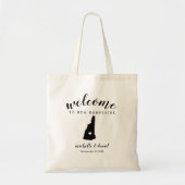 Welkom in New Hampshire State Silhouette Wedding Tote Bag (Voorkant)