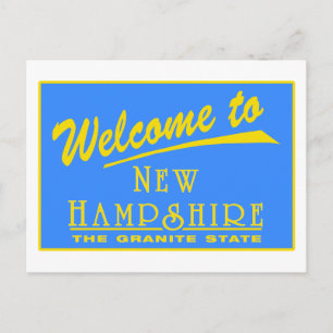 Welkom in New Hampshire - USA Road Sign Briefkaart