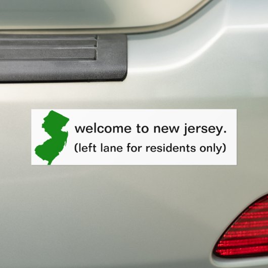 Welkom in New Jersey Bumpersticker (Op auto)