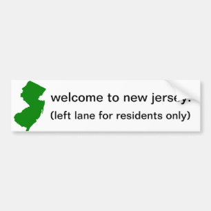 Welkom in New Jersey Bumpersticker