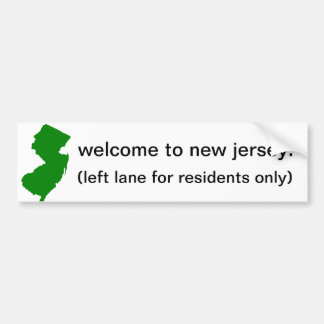 Welkom in New Jersey Bumpersticker