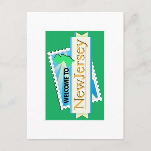 Welkom in New Jersey, Verenigde Staten van Amerika Briefkaart (Voorkant)