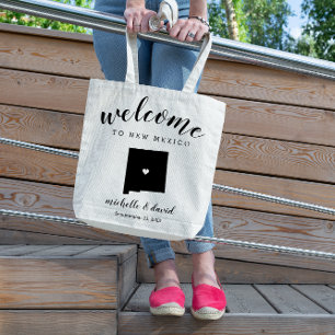 Welkom in New Mexico   State Silhouette Wedding Tote Bag