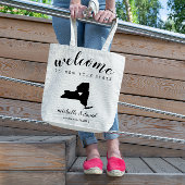 Welkom in New YORK State Silhouette Wedding Tote Bag