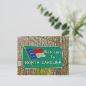 Welkom in North Carolina Briefkaart (Staand voorkant)