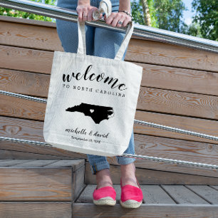Welkom in North Carolina Silhouette Wedding Tote Bag