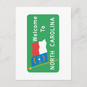 Welkom in North Carolina - Verenigde Staten - verk Briefkaart