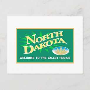 Welkom in North Dakota - Verenigde Staten - verkee Briefkaart