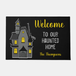 Welkom in ons achterhoofd Halloween Deurmat