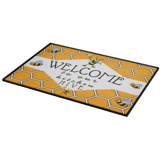 Welkom in ons bijenkorps snijplank (Hoek)