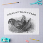 Welkom in ons Boerderij  kippenweefsel Tissuepapier (Craft)