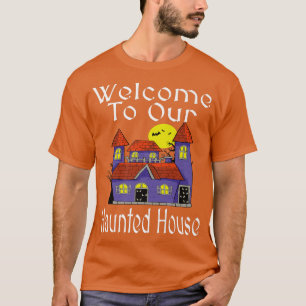 Welkom in ons gehakt huis Funny Halloween Bat F T-shirt