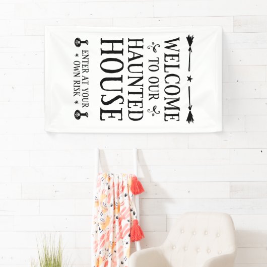 Welkom in ons gehakte huis spandoek (Insitu)