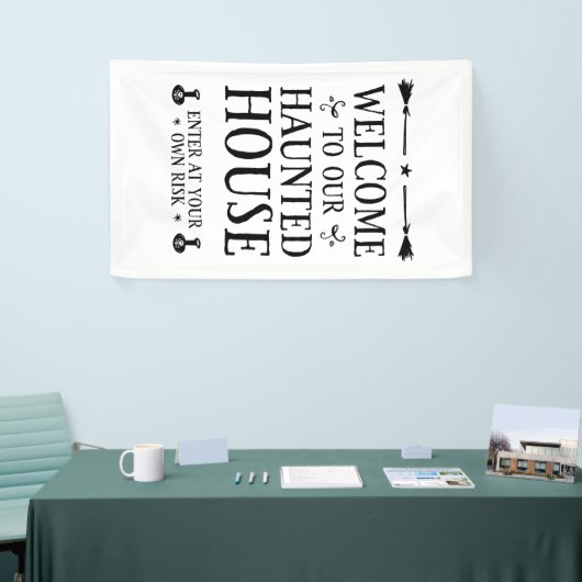 Welkom in ons gehakte huis spandoek (Beurs)