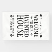 Welkom in ons gehakte huis spandoek (Horizontaal)