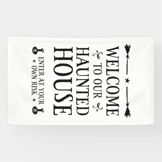 Welkom in ons gehakte huis spandoek (Horizontaal)