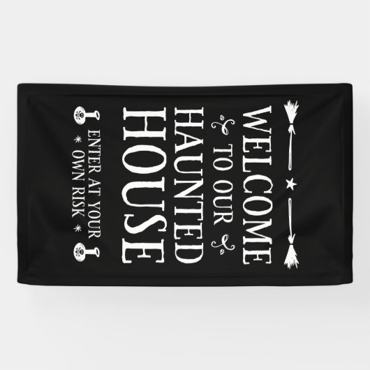 Welkom in ons gehakte huis spandoek (Horizontaal)