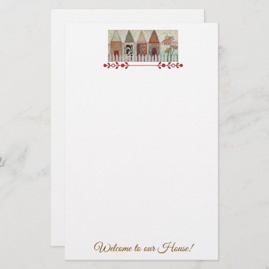 Welkom in ons huis-2 briefpapier (Voorkant / Achterkant)