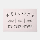 "Welkom in ons huis" Custom Roommate Names Deurmat (Voorkant)