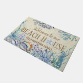 Welkom in ons huis Familienaam Coastal Deurmat (Schuin)