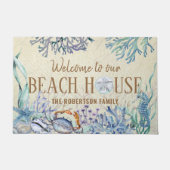 Welkom in ons huis Familienaam Coastal Deurmat (Voorkant)