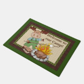 Welkom in ons kamp deurmat (Schuin)