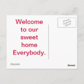 welkom in ons lieve huis briefkaart (Achterkant)