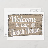 welkom in ons strandhuis briefkaart (Voorkant / Achterkant)