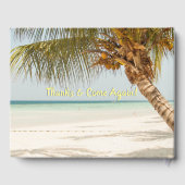 Welkom in ons winkelcentrum, palmboom gastenboek (Achterkant)