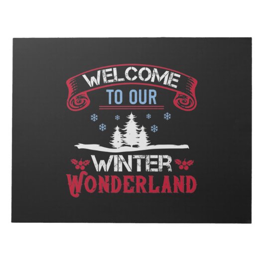 Welkom in ons winterland notitieblok (Voorkant)