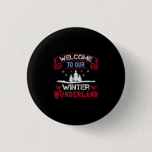 Welkom in ons winterland ronde button 3,2 cm