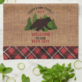 Welkom in onze Beer Cave Theedoek (Gevouwen)