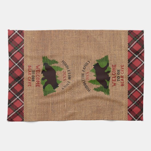 Welkom in onze Beer Cave Theedoek (Horizontaal)