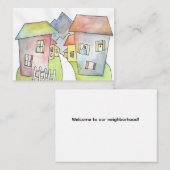 Welkom in onze buurt! notitiekaartje (Voorkant / Achterkant)