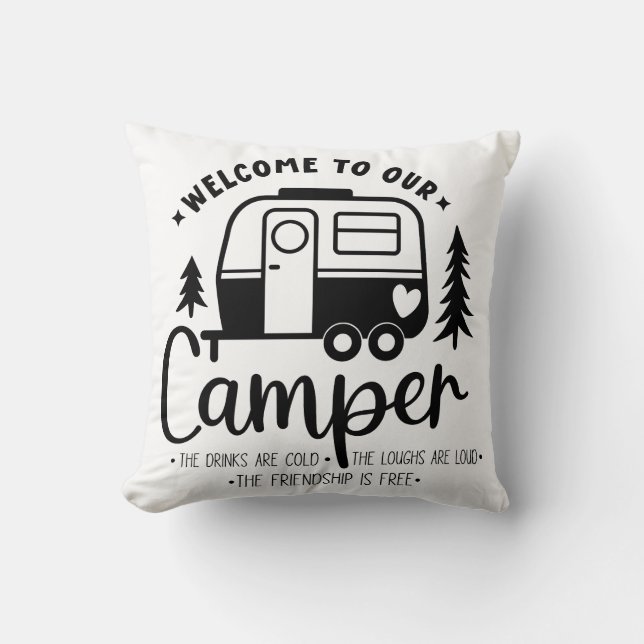 Welkom in onze Camper Kussen (Voorkant)