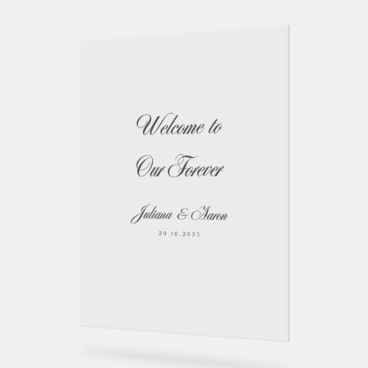 Welkom in onze Forever Acryl Bord (Hoek)