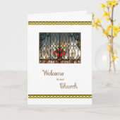 Welkom in onze kerk kaart (Gele Bloem)