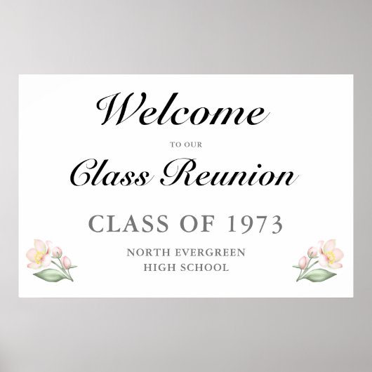 Welkom in onze klasschool Apple Blossom Poster (Voorkant)