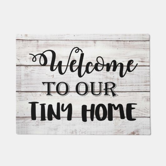 Welkom in onze kleine thuisganger deurmat (Voorkant)