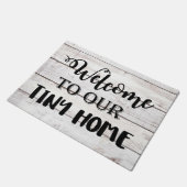 Welkom in onze kleine thuisganger deurmat (Schuin)