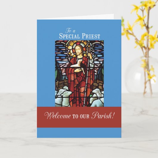 Welkom in onze parochie, Good Shepherd Kaart (Gele Bloem)