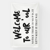 Welkom in onze pool spandoek (Verticaal)